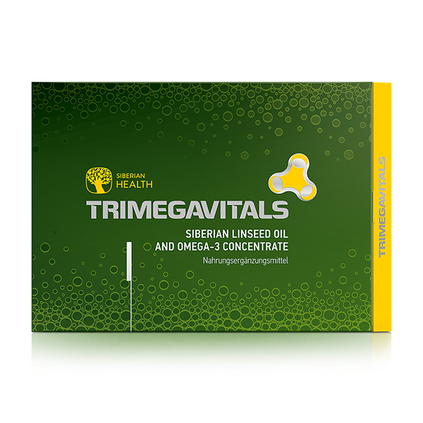 Trimegavitals. Siberian linseed oil and omega-3